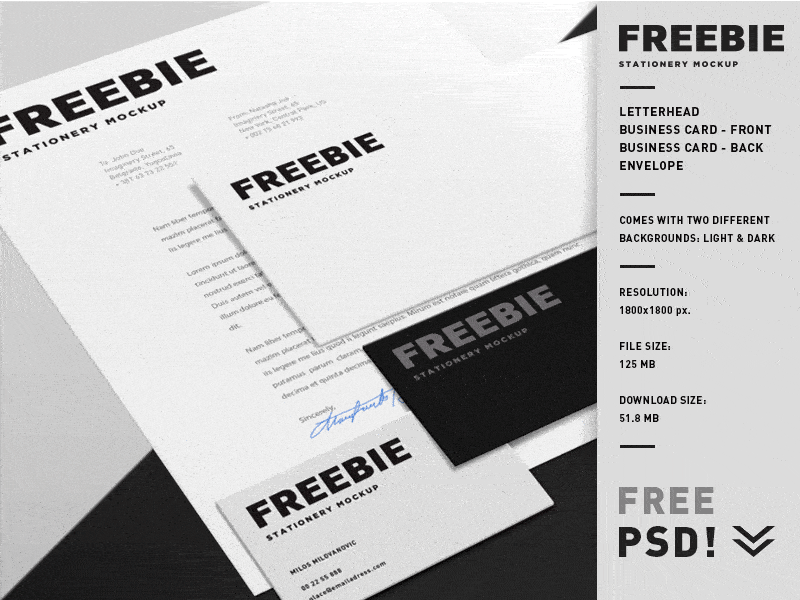 Free Stationery Mockup