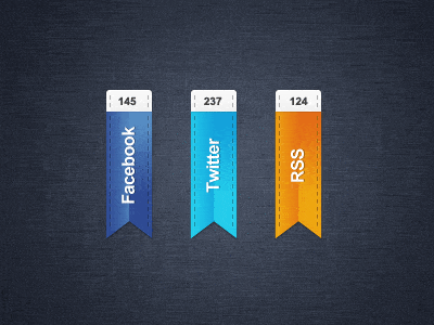 Social Ribbon PSD