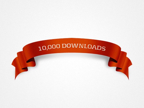 10k downloads ribbon