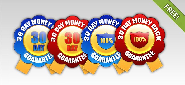 30 Day Money Back Guarantee Badges