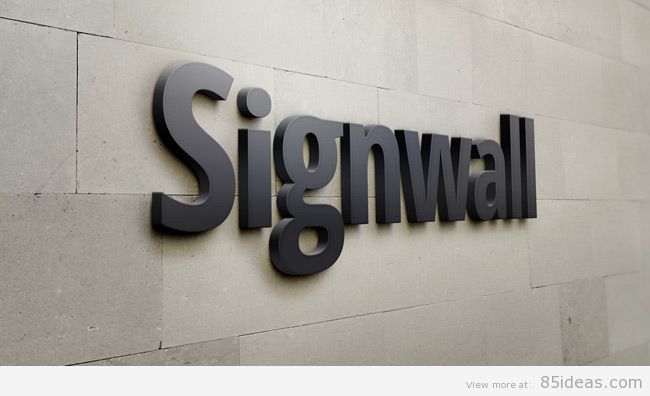 3D Wall Logo MockUp