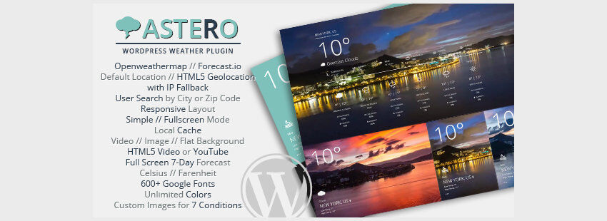 Astero - weather wordpress plugin