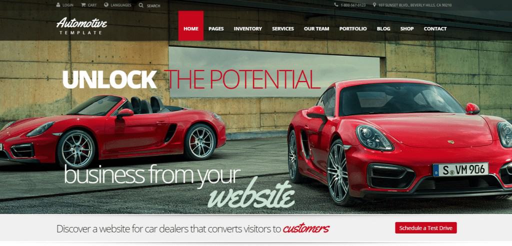 Automotive Car Dealership Theme