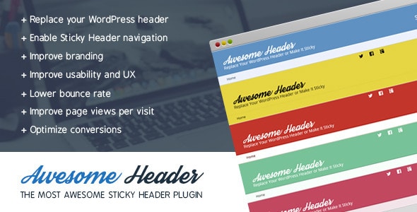 awesome header - sticky header plugin