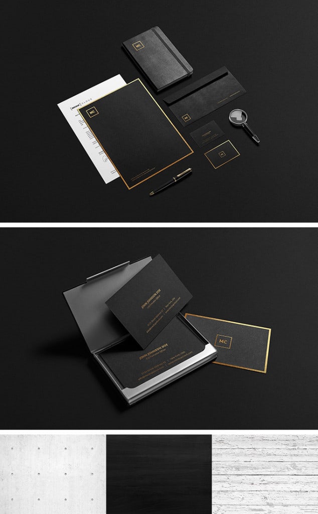 Black Gold Stationary Mock-Up