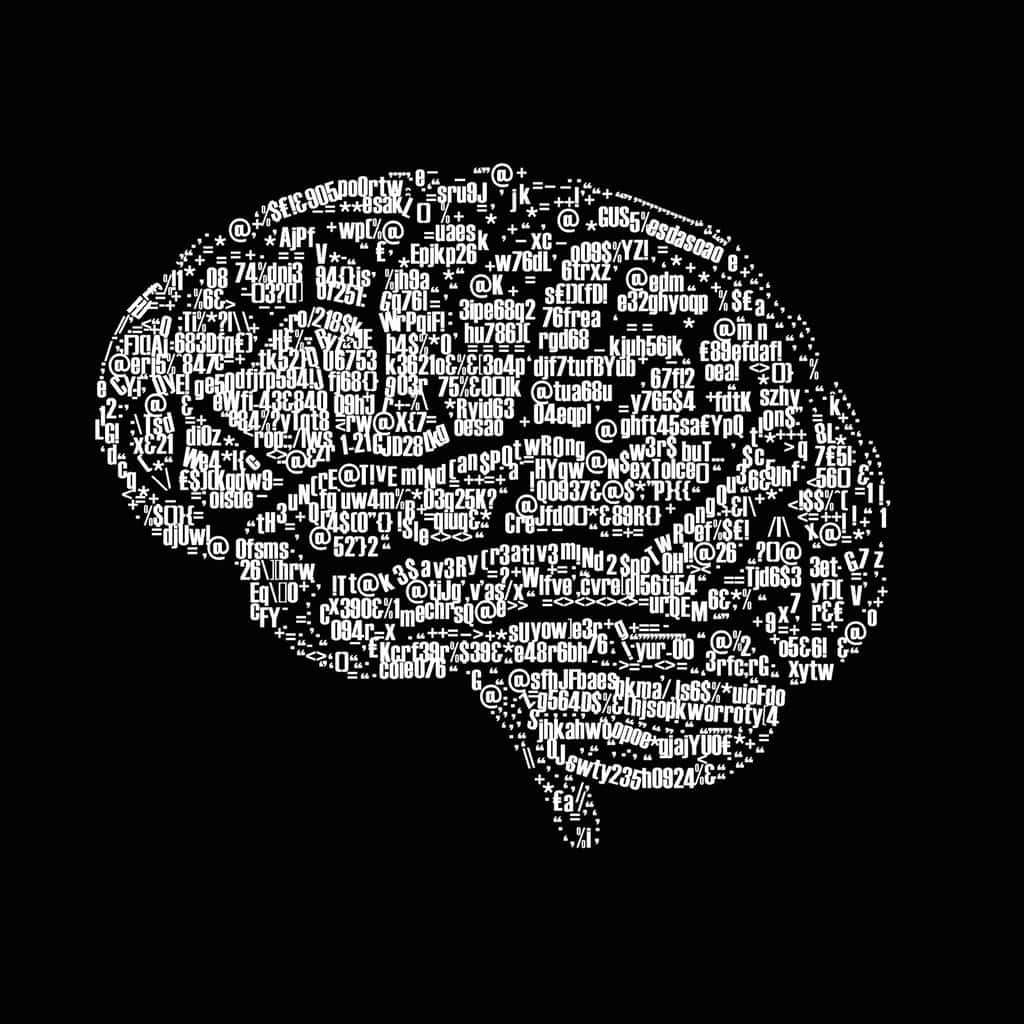 Brain Illustration Typography Wallpaper