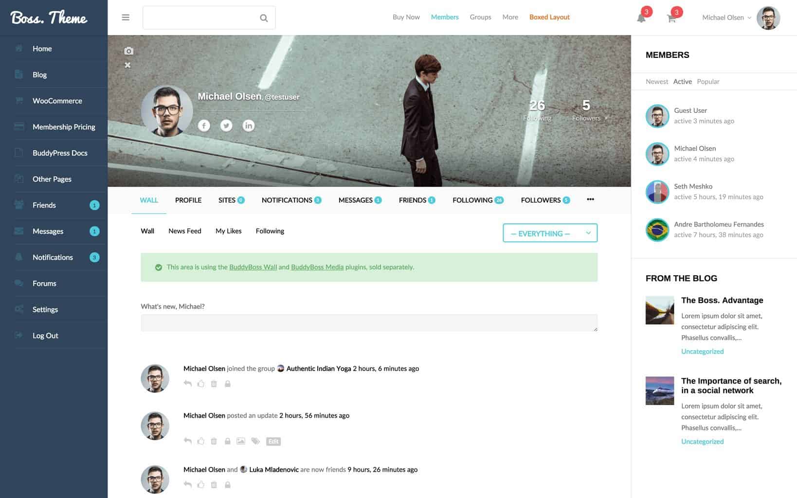 BuddyBoss Theme Profile