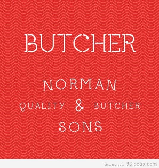 Butcher font