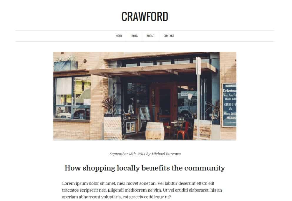 Crawford free wordpress theme