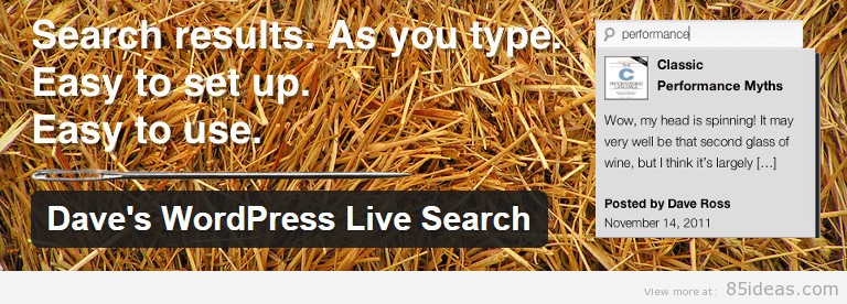 Dave WordPress Live Search Plugin