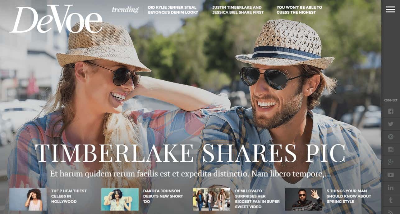 DeVoe WordPress Fashion Theme