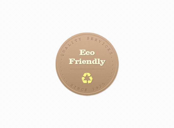 Eco friendly badge