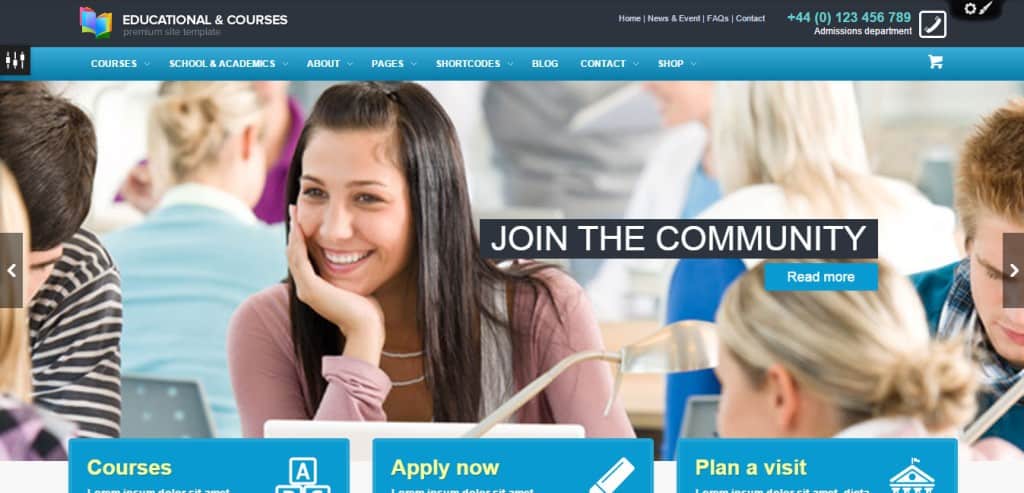 Educational Courses WordPress Theme