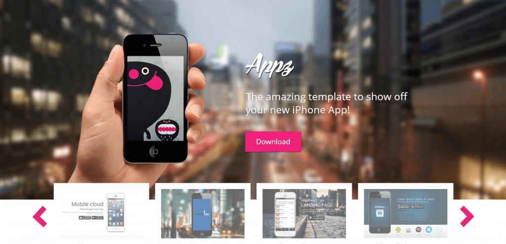 Free App Website Template