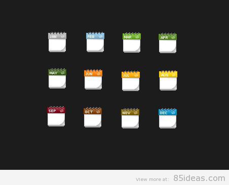 Free calendar icons