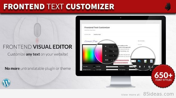 Frontend Text Customizer