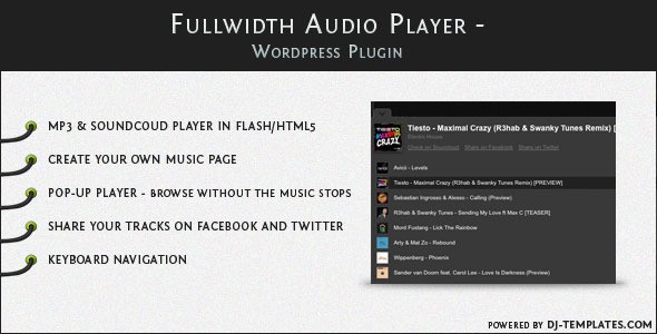 Fullwidth Audio Player