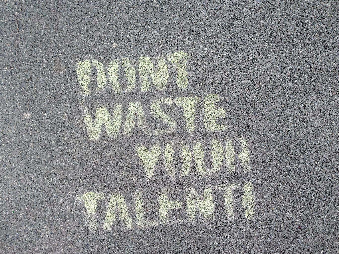 Graffiti on floor