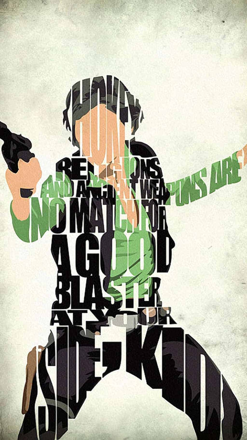 Han Solo Typography Wallpaper iphone