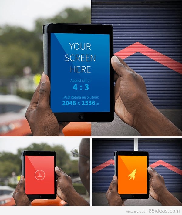 Hands holding iPad