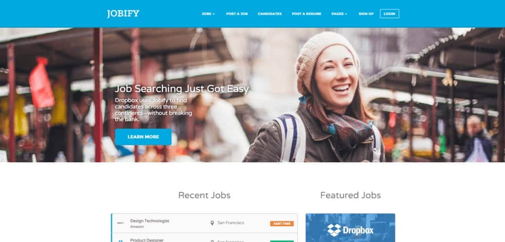 Jobify theme