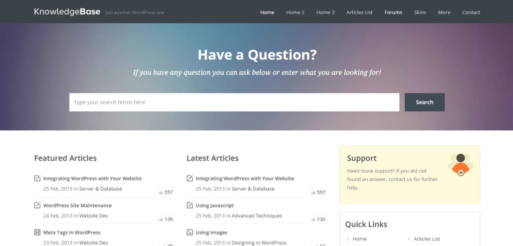 Knowledge Base Theme