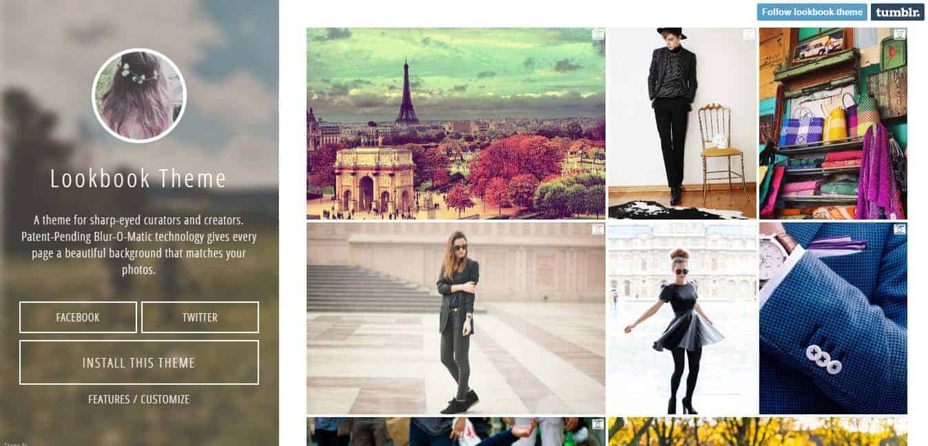 Lookbook Tumblr Theme