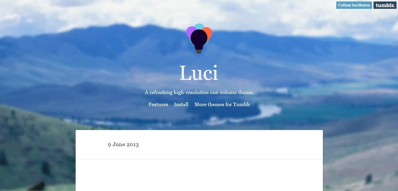 Luci Tumblr Theme