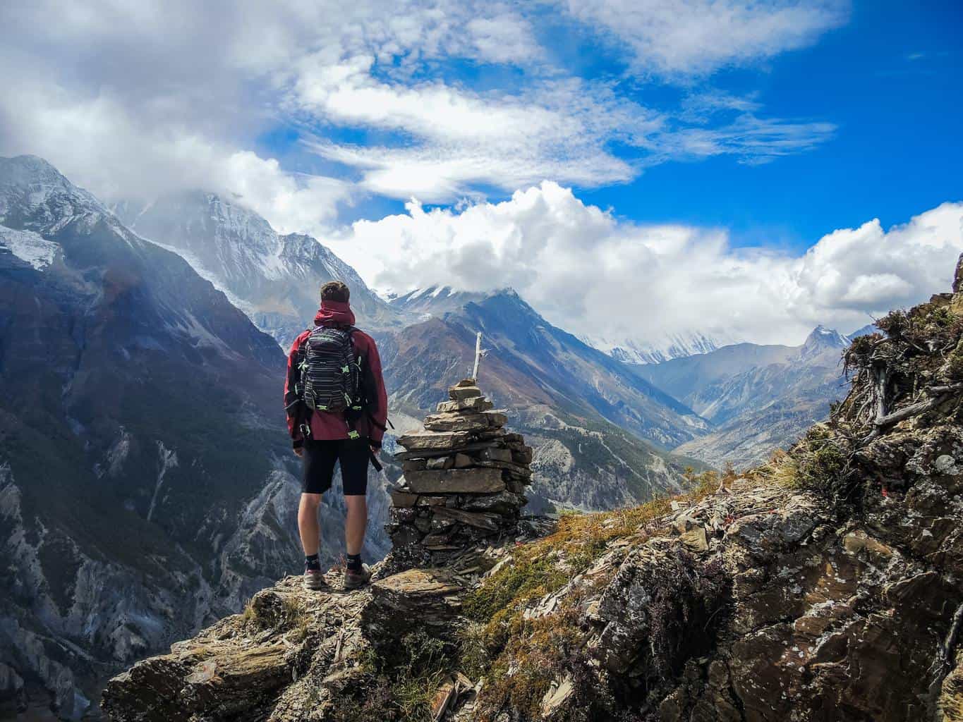 Man on mountain