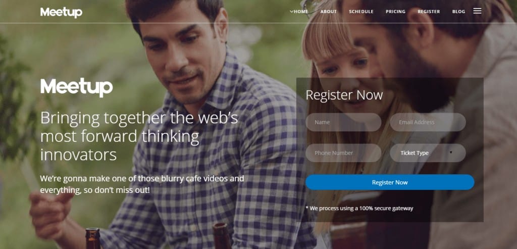 Meetup WordPress Theme