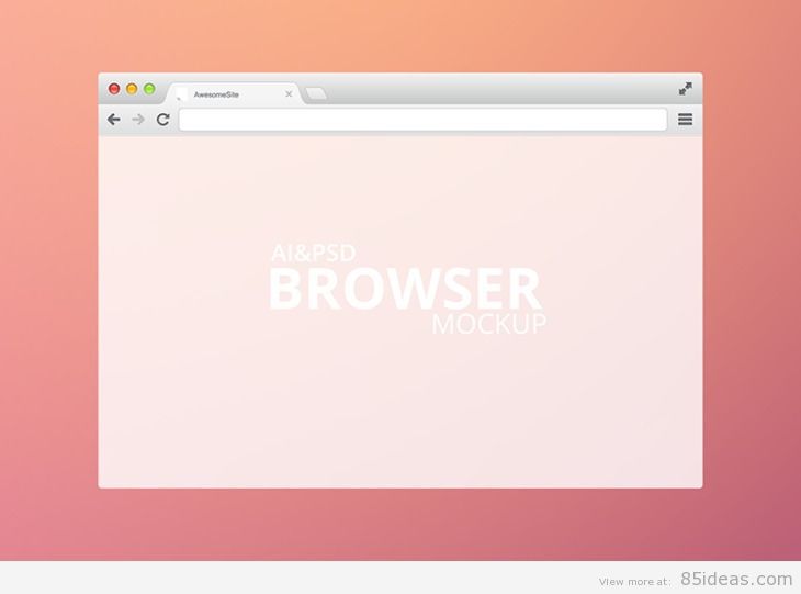 Modern Browser PSD MockUp