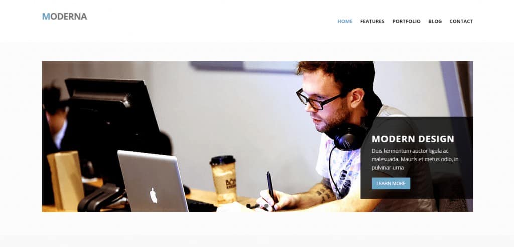 Moderna Bootstrap corporate template