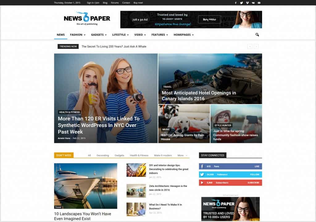 Newspaper WordPress Theme