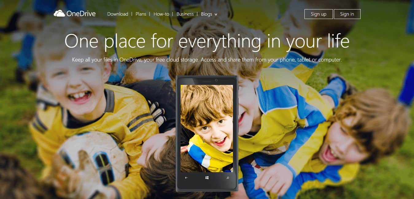 OneDrive cloud storage from Microsoft