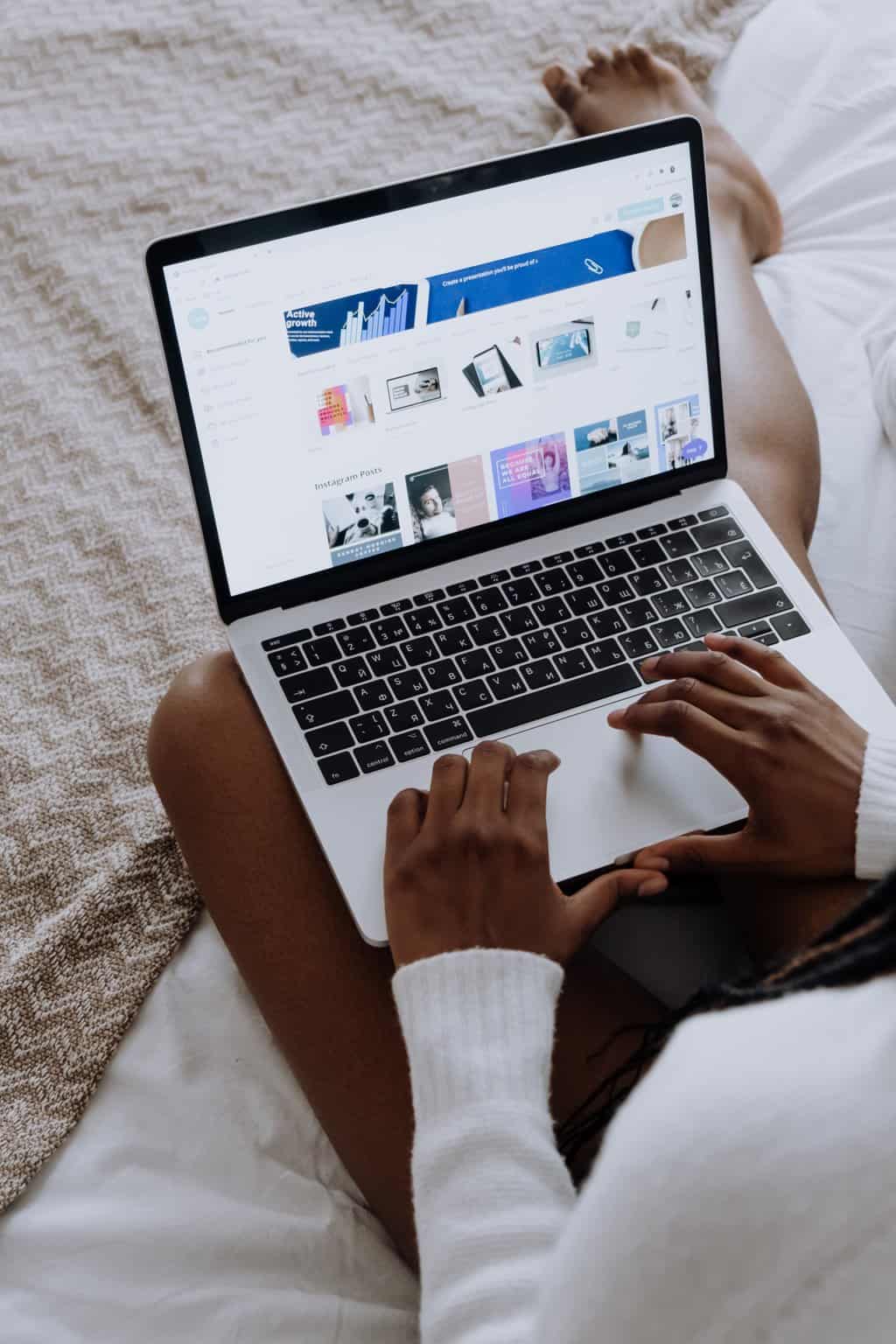 A person using Canva