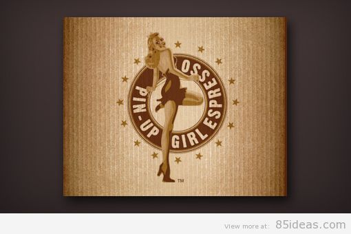 Pinup Girl Espresso retro logo