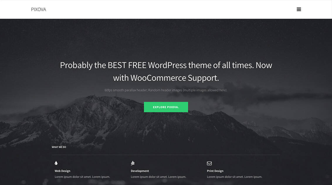 Pixova lite WordPress Theme