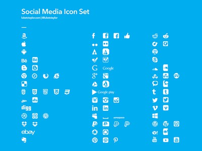 Plain Social Media Icons