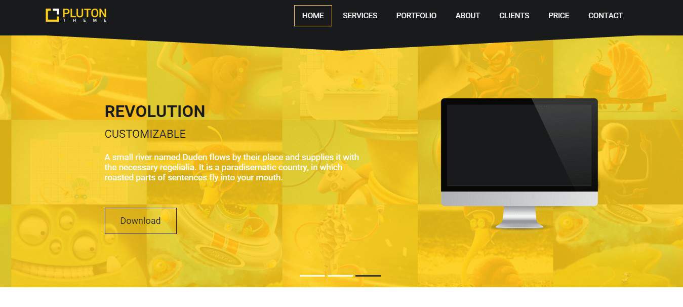 Pluton Free Single Page Bootstrap Html Template