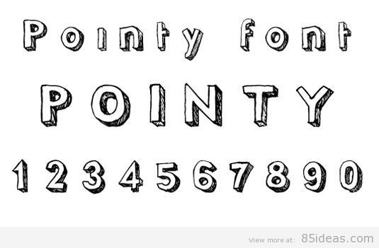 Pointy font