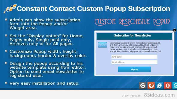 Popup Subscription for WP