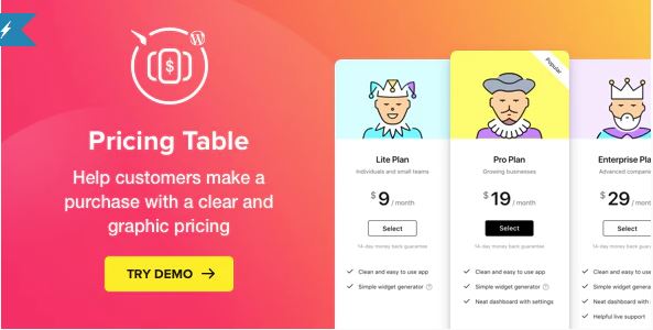 Pricing Table WordPress Plugins