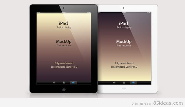 Psd iPad Retina Mockup Template
