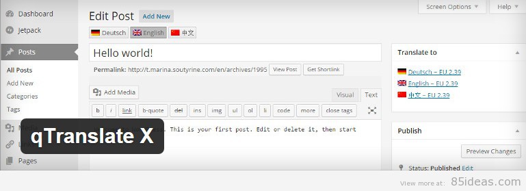 qTranslate X Plugin
