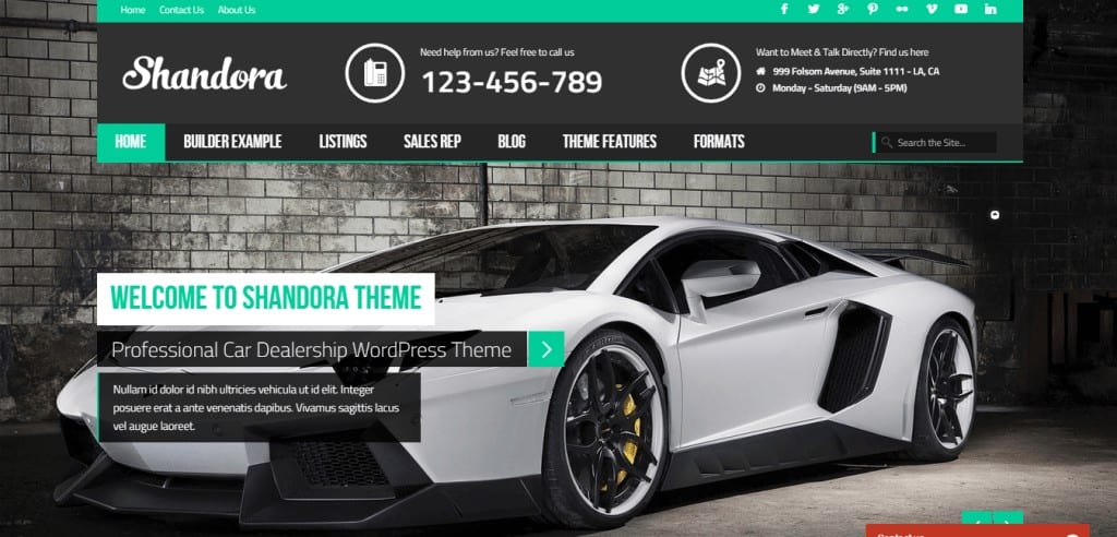 Shandora Car Dealership theme