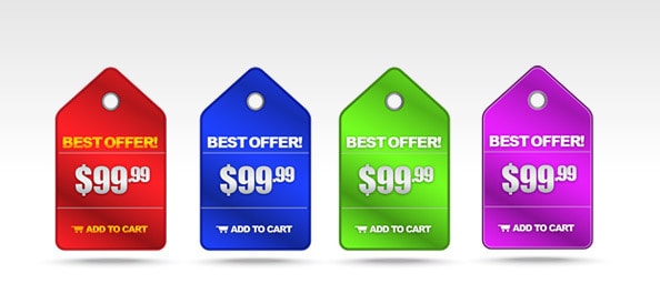 Shiny Price Badge PSD Templates