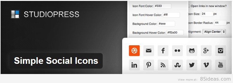 Simple Social Icons Plugin