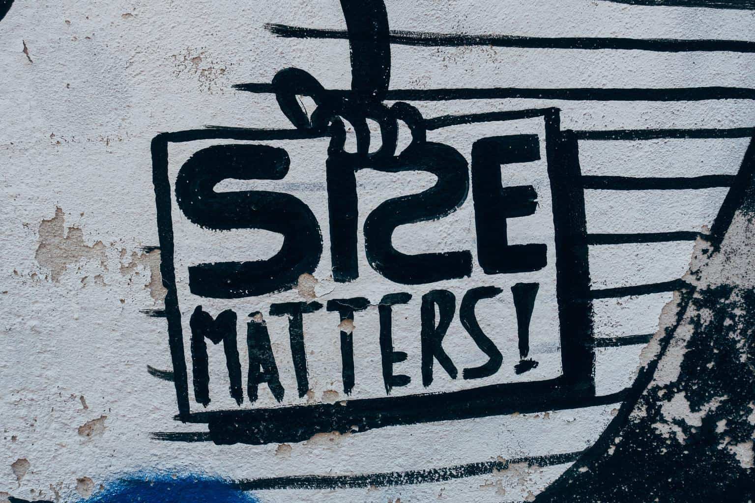 Size Matters sign