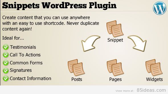 Snippets WordPress Plugin