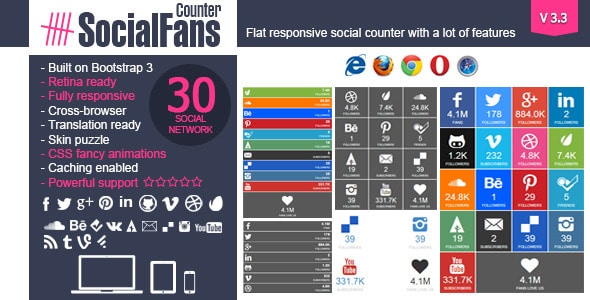 SocialFans Social Counter Plugin